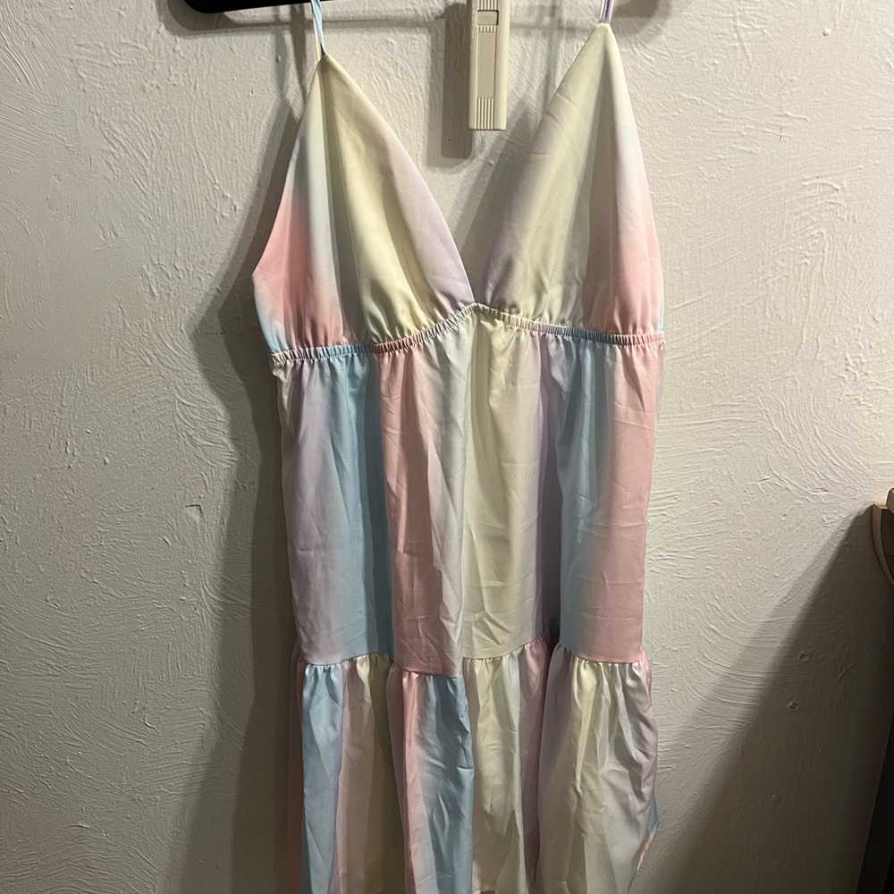 Pastel Striped Sleeveless Dress